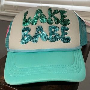 Simply Southern Aqua Lake Babe Trucker Hat NWT
